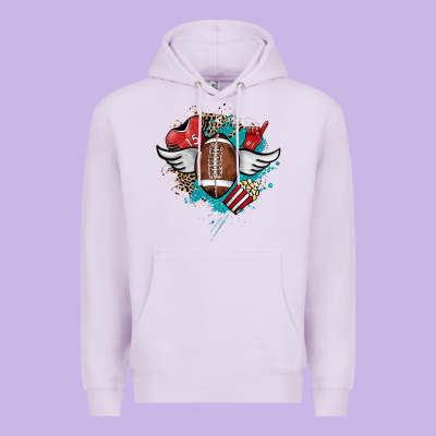 Football Ball Leopard Glitter Premium Hoodie Designed By Howdyjamesfarm