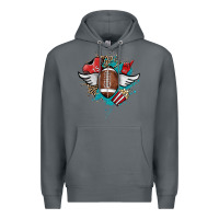 Rock Football ball leopard glitter Premium Hoodie - HowdyJamesFarm
