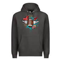 Smoke Football ball leopard glitter Premium Hoodie - HowdyJamesFarm