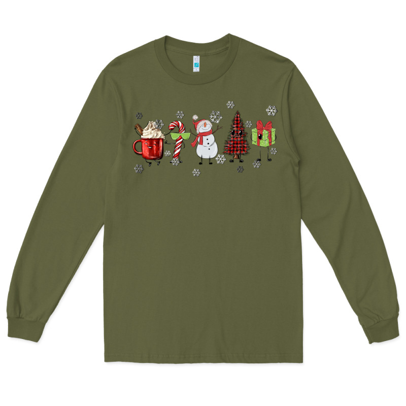 Cartoon Christmas Characters Long Sleeve Tee by MaliasSmallBusiness | Teevron