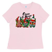Bubblegum Pink cinco de mayo mexican flag gnomes Ladies Tee - RacoonDesign