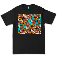 Black football turquoise sunflower Premium Tee - JahusDesignShop