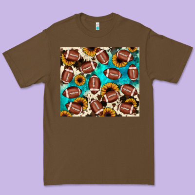 Football Turquoise Sunflower Premium Tee Designed By Jahusdesignshop