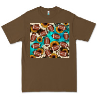 Cacao football turquoise sunflower Premium Tee - JahusDesignShop