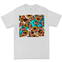 Dove Grey football turquoise sunflower Premium Tee - JahusDesignShop