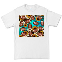 White football turquoise sunflower Premium Tee - JahusDesignShop