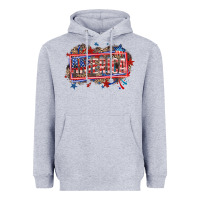 Heather Grey America Heavyweight Hoodie - HowdyJamesFarm