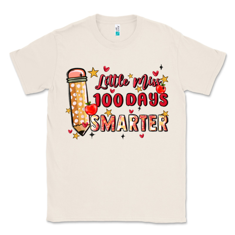 Little Miss 100 Days Smarter Classic Tee by MaliasSmallBusiness | Teevron
