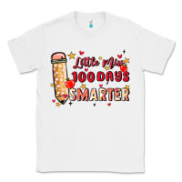 White little miss 100 days smarter Classic Tee - MaliasSmallBusiness