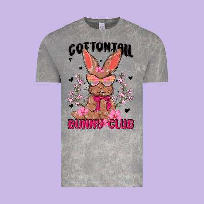 Cottontail Bunny Club Vintage Tee Designed By Maliassmallbusiness