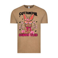 Vintage Coffee cottontail bunny club Vintage Tee - MaliasSmallBusiness