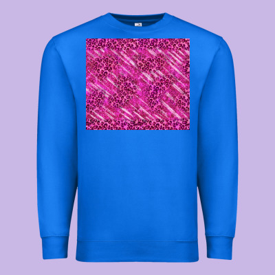 Pink Glitter With Leopard Pattern Premium Sweatshirt Designed By Tumblerdesignbyshophia