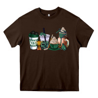 Chocolate Brown hunter green hockey coffee cups Heavy Core Tee - AdoDesignShop