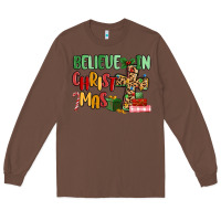 Chestnut believe in christmas Long Sleeve Tee - MaliasSmallBusiness