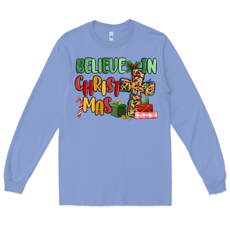 Believe In Christmas Long Sleeve Tee by MaliasSmallBusiness | Teevron