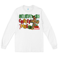 White believe in christmas Long Sleeve Tee - MaliasSmallBusiness