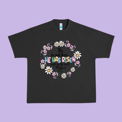 He Has Risen Urban Heavy Tee Designed By Maliassmallbusiness