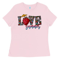 Bubblegum Pink love summer Ladies Tee - CowhideDigitalArt