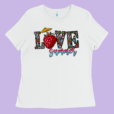 Love Summer Ladies Tee Designed By Cowhidedigitalart