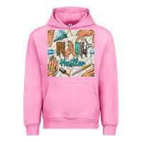 Fuchsia Pink hail hustler and nail art hands with glitter polish seamless pattern b Urban Hoodie - BundleAndBundleShop