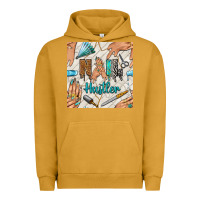Pigment Peanut Butter hail hustler and nail art hands with glitter polish seamless pattern b Urban Hoodie - BundleAndBundleShop