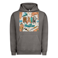 Pigment Tornado hail hustler and nail art hands with glitter polish seamless pattern b Urban Hoodie - BundleAndBundleShop