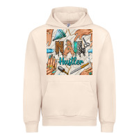 Sandshell hail hustler and nail art hands with glitter polish seamless pattern b Urban Hoodie - BundleAndBundleShop