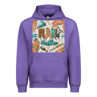 Tulip hail hustler and nail art hands with glitter polish seamless pattern b Urban Hoodie - BundleAndBundleShop