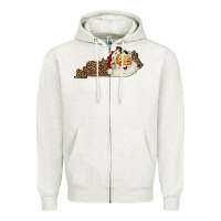 Oatmeal Heather Kentucky Santa Zipper Hoodie - Bettercallsaul