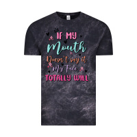 Cloud Black if my mouth doesn't say it my face totally will Vintage Tee - MaliasSmallBusiness