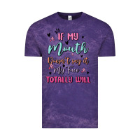 Cloud Purple if my mouth doesn't say it my face totally will Vintage Tee - MaliasSmallBusiness