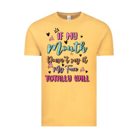 Vintage Mustard if my mouth doesn't say it my face totally will Vintage Tee - MaliasSmallBusiness