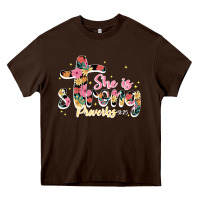 Chocolate Brown she is strong proverbs 31 25 Heavy Core Tee - JahusDesignShop