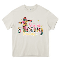 Cream she is strong proverbs 31 25 Heavy Core Tee - JahusDesignShop