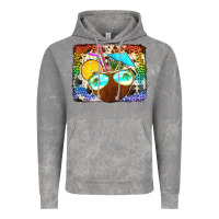 Cloud Rock coconut drink with sunglasses Vintage Hoodie - Jasminsmagicworld
