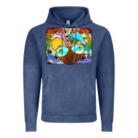 Vintage Denim coconut drink with sunglasses Vintage Hoodie - Jasminsmagicworld