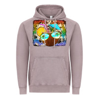 Vintage Zinc coconut drink with sunglasses Vintage Hoodie - Jasminsmagicworld