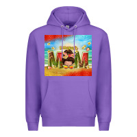 Purple summer mom Premium Hoodie - TumblerDesignByShophia
