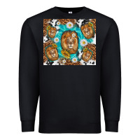Black lion with leopard and cowhide pattern Premium Sweatshirt - TumblerDesignByShophia