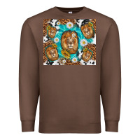 Chestnut lion with leopard and cowhide pattern Premium Sweatshirt - TumblerDesignByShophia