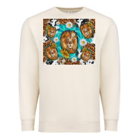 Sandshell lion with leopard and cowhide pattern Premium Sweatshirt - TumblerDesignByShophia