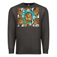 Smoke lion with leopard and cowhide pattern Premium Sweatshirt - TumblerDesignByShophia