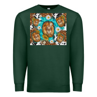 Sports Green lion with leopard and cowhide pattern Premium Sweatshirt - TumblerDesignByShophia