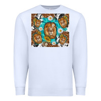 White lion with leopard and cowhide pattern Premium Sweatshirt - TumblerDesignByShophia