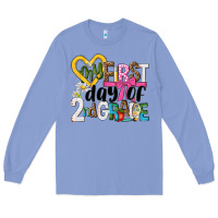 Colony Blue my first day of 2nd grade Long Sleeve Tee - NancyCooperArtShop