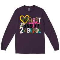 Plum my first day of 2nd grade Long Sleeve Tee - NancyCooperArtShop