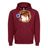 Burgundy Cowboy Santa Zipper Hoodie - Bettercallsaul