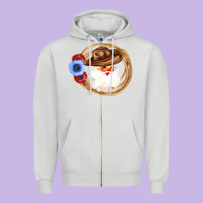 Cowboy Santa Zipper Hoodie Designed By Bettercallsaul