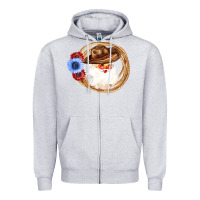 Heather Grey Cowboy Santa Zipper Hoodie - Bettercallsaul