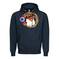 Navy Cowboy Santa Zipper Hoodie - Bettercallsaul